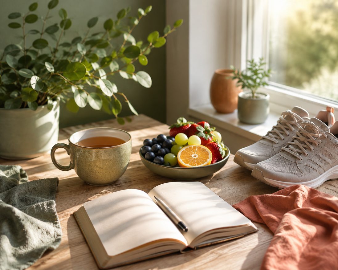 Équilibre entre alimentation, mouvement et repos, coaching en santé et bien-être