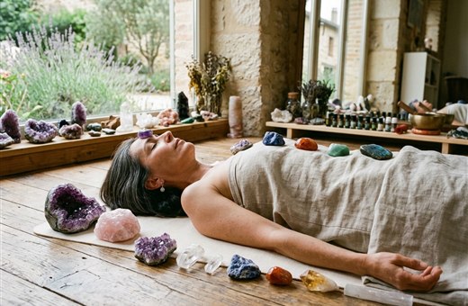 Illustration : Lithothérapie : cristaux, chakras et comment se former
