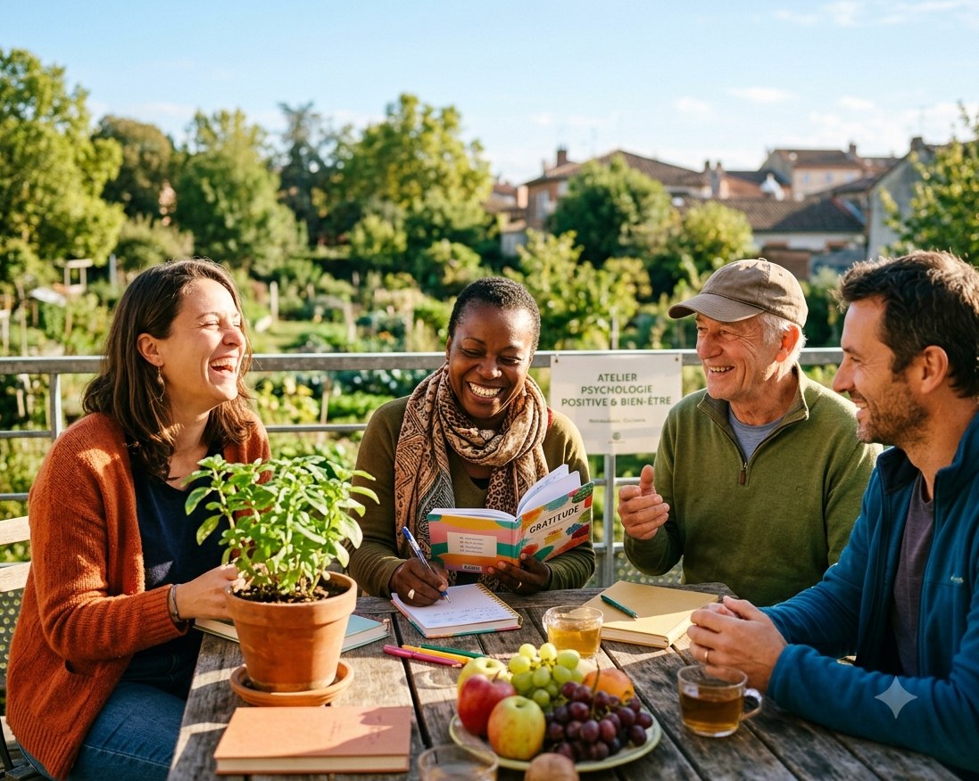 Femme épanouie illustrant la psychologie positive